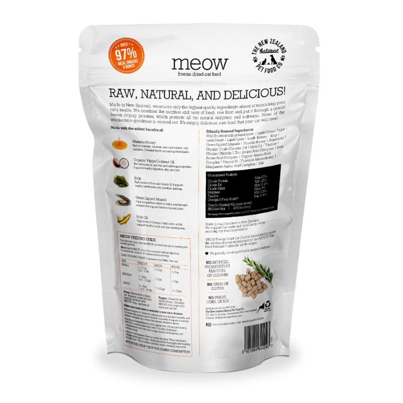 NZ Natural MEOW Freeze Dried Raw Wild Brushtail Cat Food - 280g