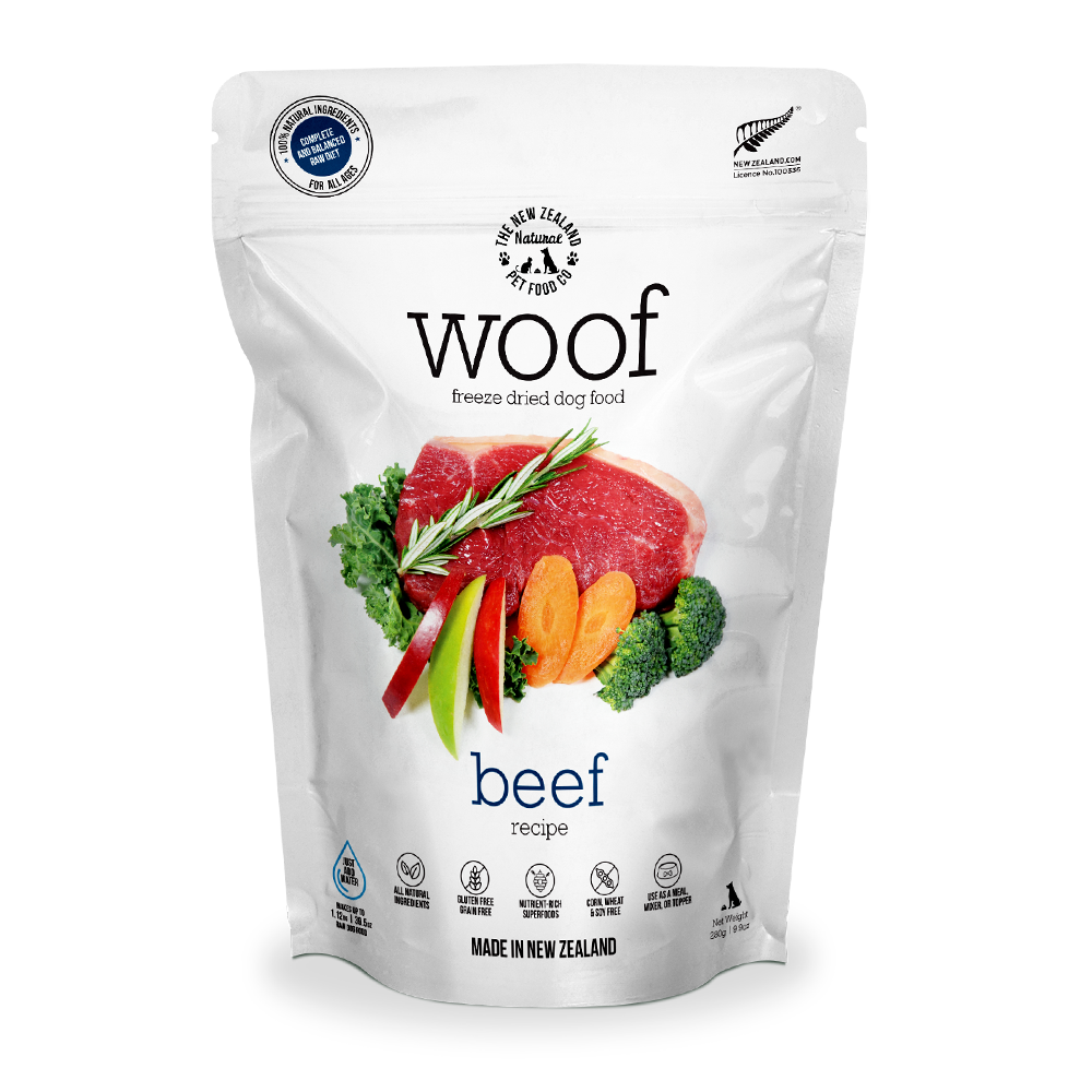 NZ Natural WOOF Freeze Dried Raw Beef Dog Food [2 Sizes]