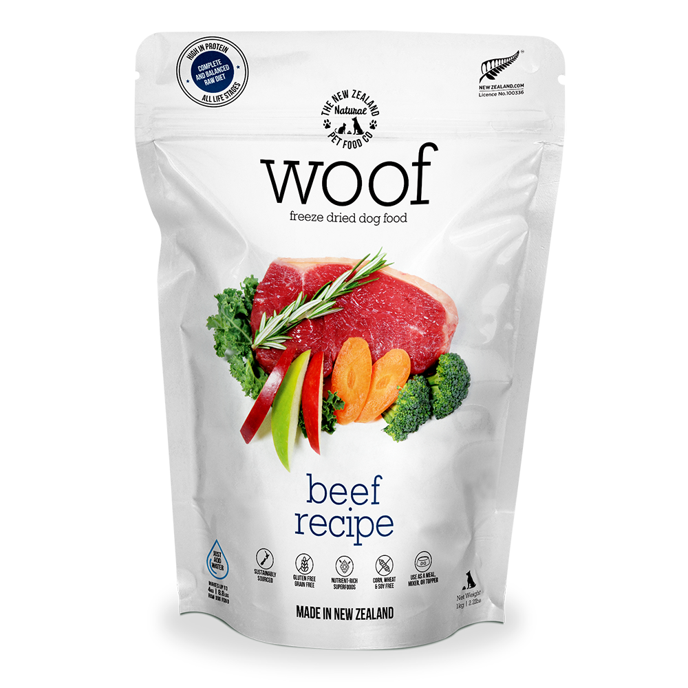 NZ Natural WOOF Freeze Dried Raw Beef Dog Food [2 Sizes]