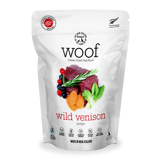 NZ Natural WOOF Freeze Dried Raw Wild Venison Dog Food [2 Sizes]
