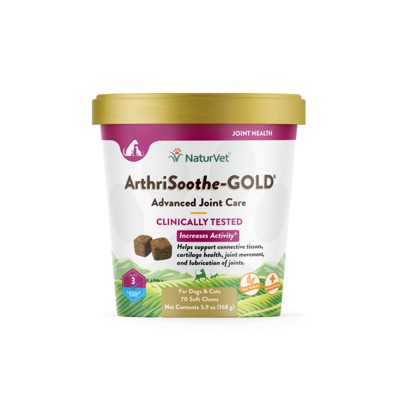 NaturVet Arthrisooth-GOLD Level 3 Soft Chew Supplement For Dogs & Cats - 70ct