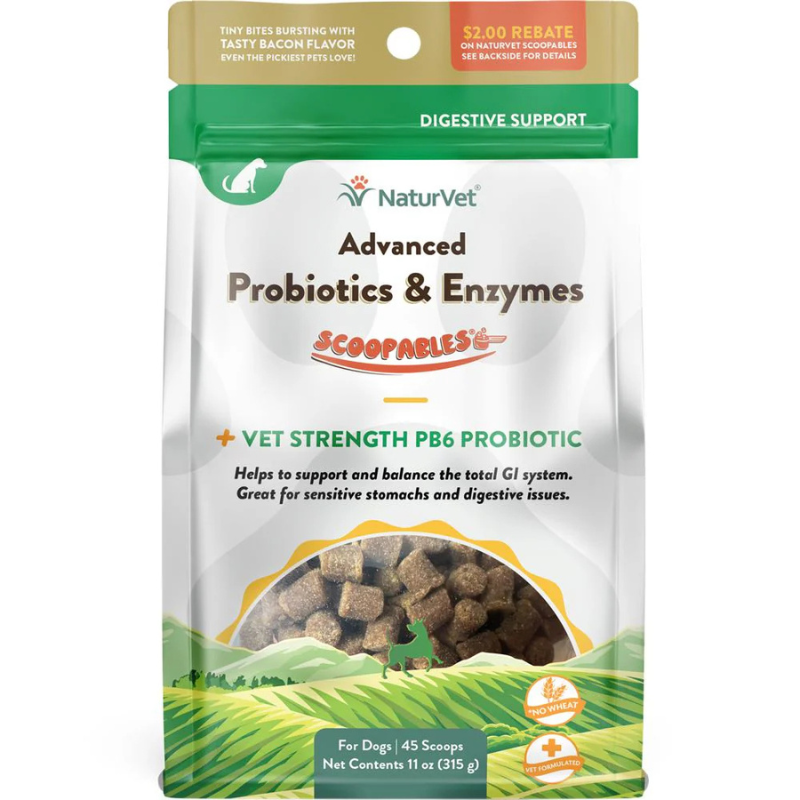 NaturVet Scoopables Advanced Probiotics & Enymes Dog Supplement - 11oz
