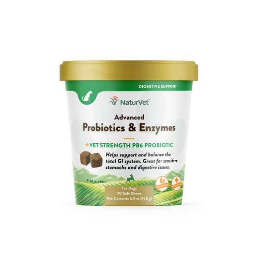 NaturVet Advanced Probiotics & Enzymes Soft Chew For Dogs - 70ct