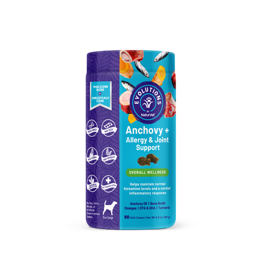 NaturVet Evolutions Anchovy + Allergy & Joint Support Soft Chews For Dogs - 90ct