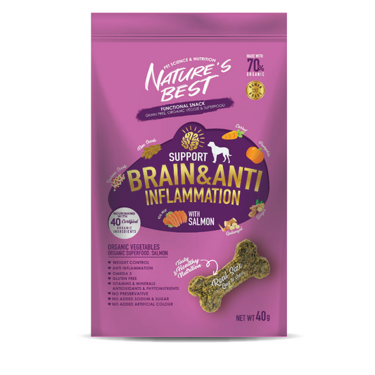 Nature’s Best Brain & Anti-inflammation Salmon Functional Snack For Dogs - 40g