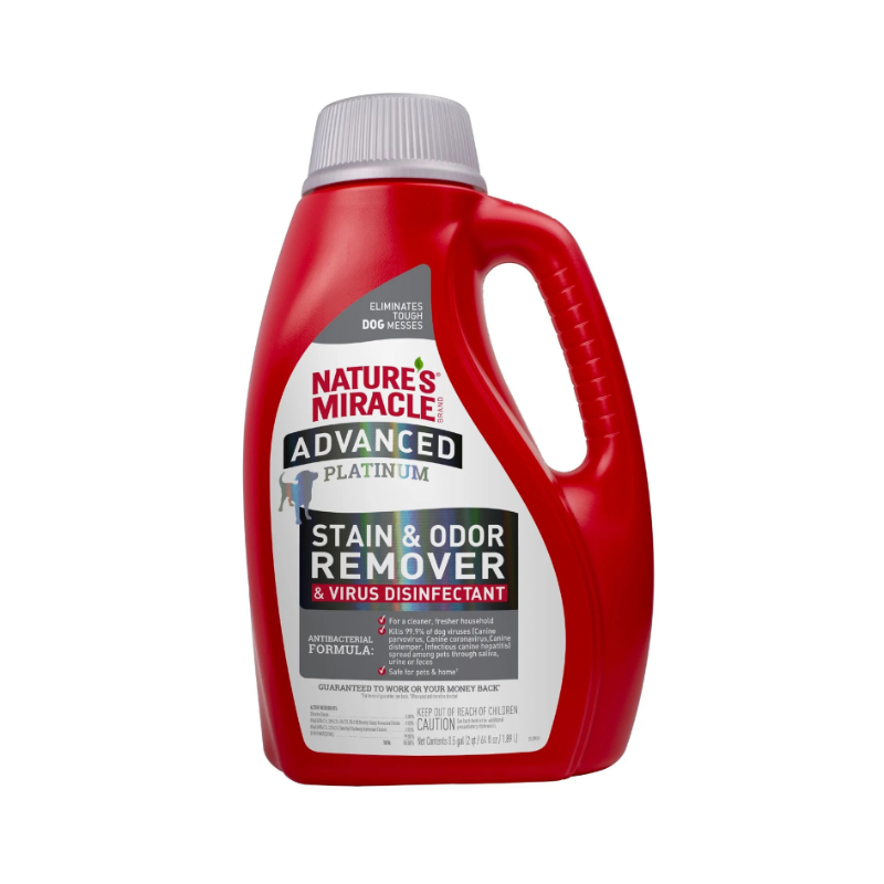 Nature’s Miracle Advanced Platinum Stain and Odor Remover & Virus Disinfectant Eliminator For Dogs (2 Sizes)