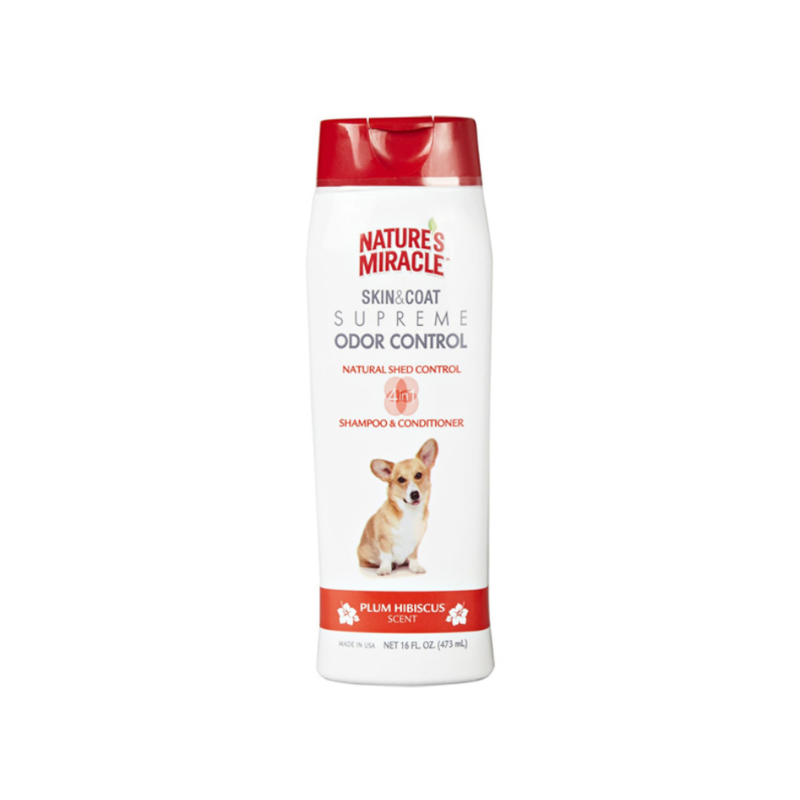 Nature’s Miracle Skin & Coat Supreme Odor Control – Shed Control Shampoo & Conditioner - 16oz