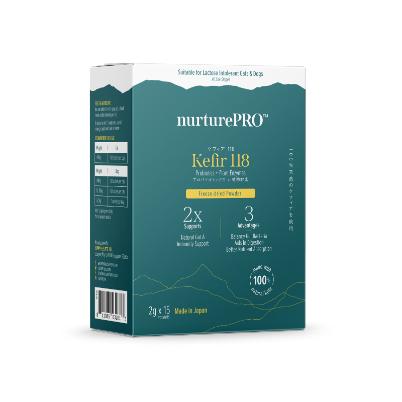 Nurture Pro Kefir 118 Probiotics + Plant Enzymes Freeze Dried Powder Supplement For Cats & Dogs - 30g