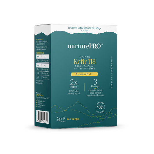 Nurture Pro Kefir 118 Probiotics + Plant Enzymes Freeze Dried Powder Supplement For Cats & Dogs - 30g
