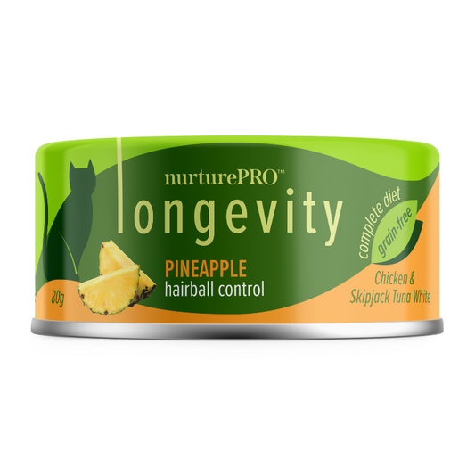 Nurture Pro Longevity Chicken & Skipjack Tuna White Meat With Pineapple Canned Cat Food - 80g