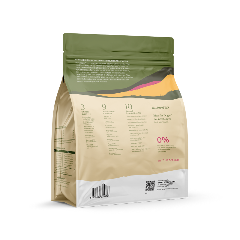 Nurture Pro Pork With Fish Oil Dry Dog Food [3 Sizes]