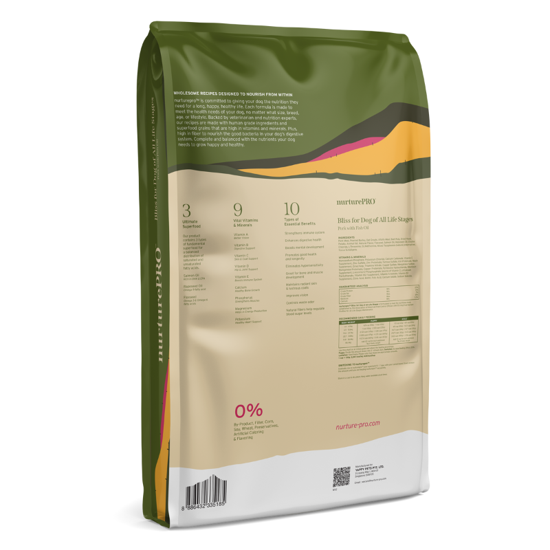 Nurture Pro Pork With Fish Oil Dry Dog Food [3 Sizes]