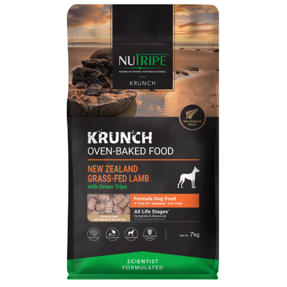 Nutripe Krunch Oven-Baked NZ Grass-Fed Lamb with Green Tripe Formula Dog Food