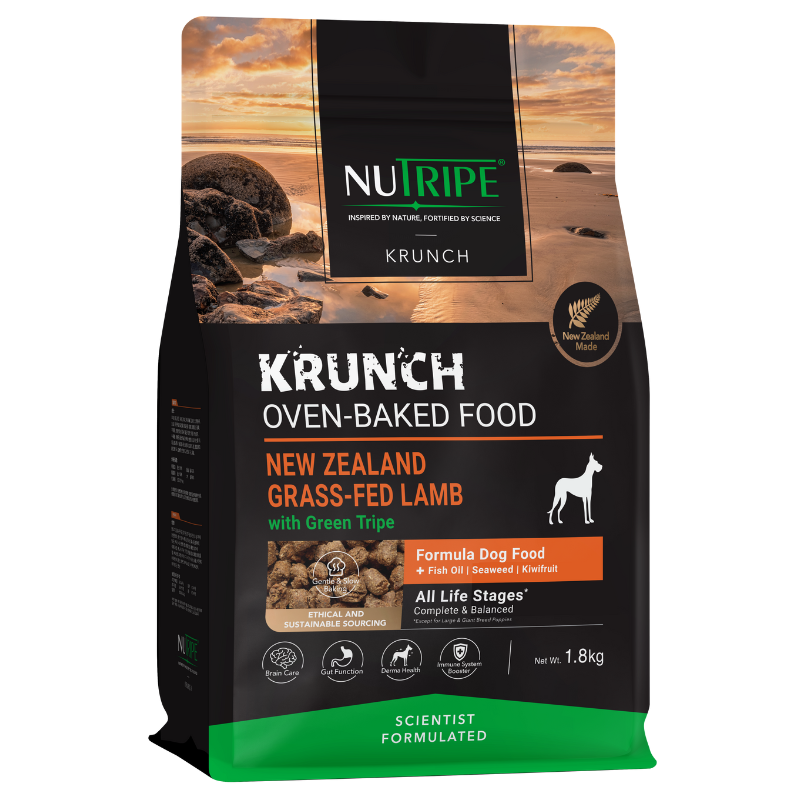 Nutripe Krunch Oven-Baked NZ Grass-Fed Lamb with Green Tripe Formula Dog Food