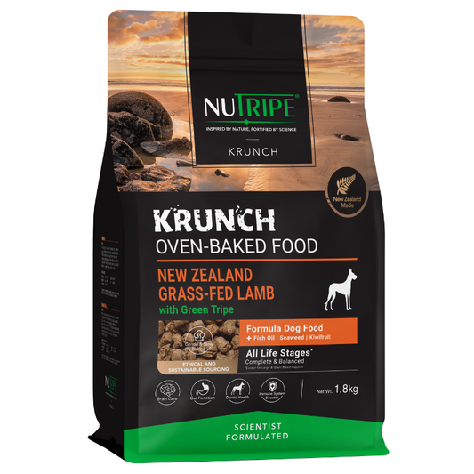 Nutripe Krunch Oven-Baked NZ Grass-Fed Lamb with Green Tripe Formula Dog Food