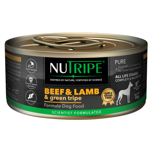 Nutripe Pure Beef And Lamb & Green Tripe Dog (Gum-Free)