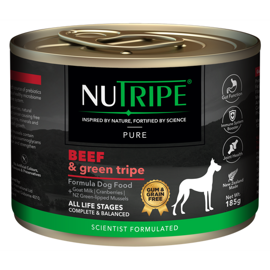Nutripe Pure Beef & Green Tripe Dog (Gum-Free)