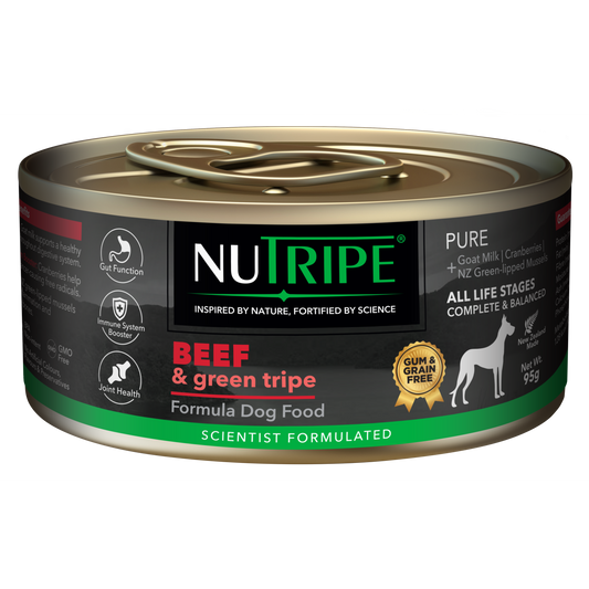 Nutripe Pure Beef & Green Tripe Dog (Gum-Free)