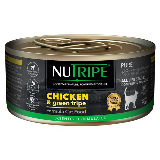 Nutripe Pure Chicken & Green Tripe Cat (Gum-Free) 95g