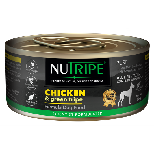Nutripe Pure Chicken & Green Tripe Dog (Gum-Free)