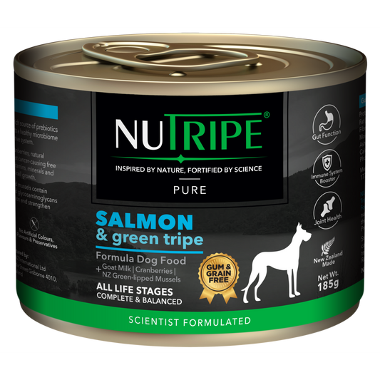 Nutripe Pure Salmon & Green Tripe Dog (Gum-Free)