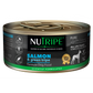 Nutripe Pure Salmon & Green Tripe gum-free wet dog food in a black and green 95g can.