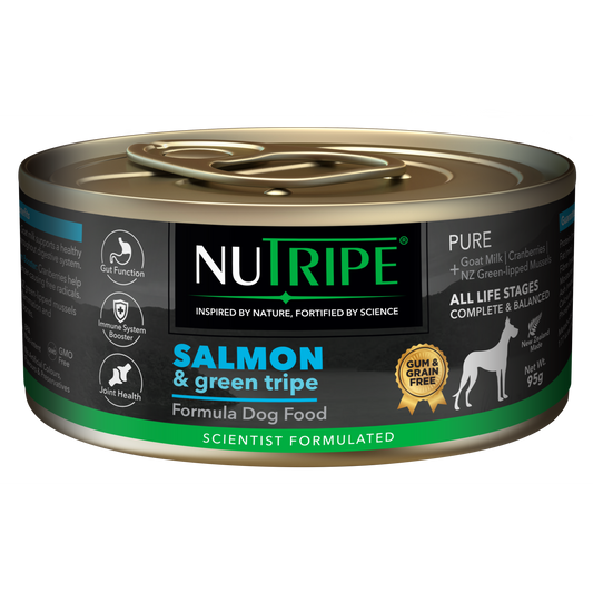 Nutripe Pure Salmon & Green Tripe Dog (Gum-Free)