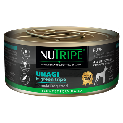 Nutripe Pure Unagi & Green Tripe Dog (Gum-Free)