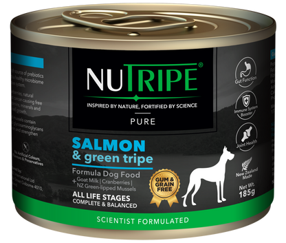 Nutripe Pure Salmon & Green Tripe Dog (Gum-Free)