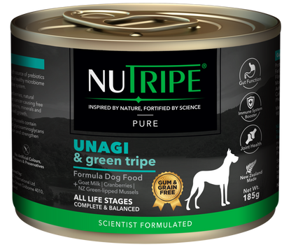Nutripe Pure Unagi & Green Tripe Dog (Gum-Free)
