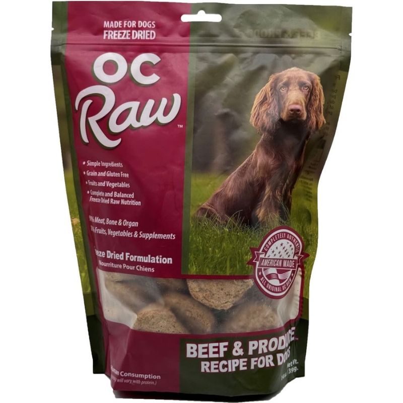 OC Raw Beef & Produce Grain-Free Freeze-Dried Raw Dog Food - 14oz