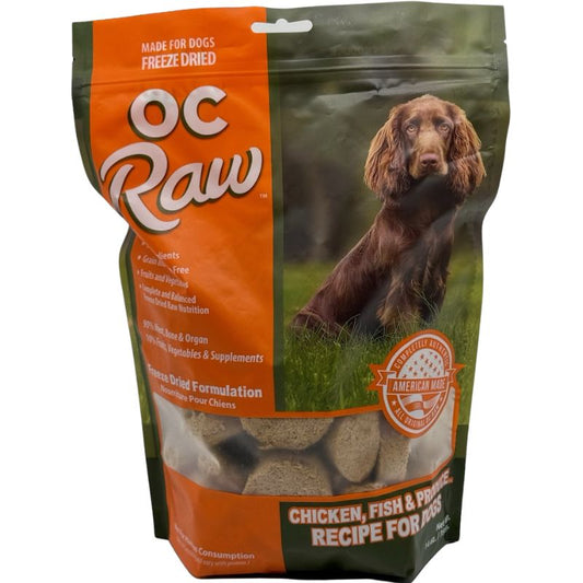 OC Raw Chicken, Fish & Produce Grain-Free Freeze-Dried Raw Dog Food - 14oz