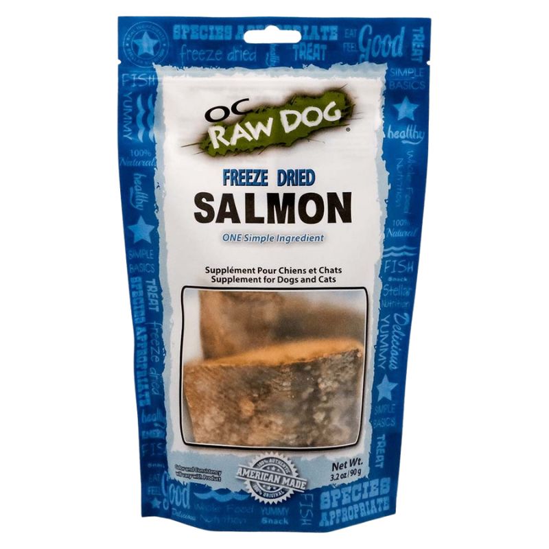 OC Raw Salmon Grain-Free Freeze-Dried Raw Treats For Cats & Dogs - 3.2oz