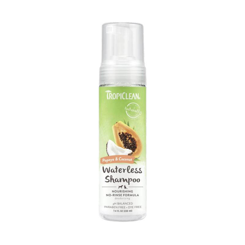 Tropiclean Papaya & Coconut Waterless Dog Shampoo 7.4oz
