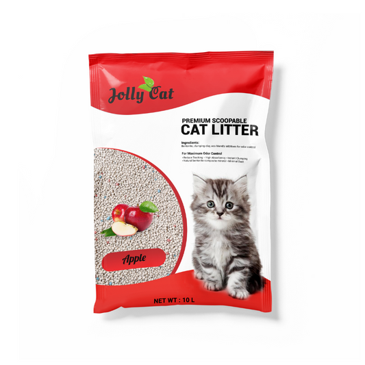 [Pack of 2] Jollycat Bentonite Cat Litter Apple - 10L