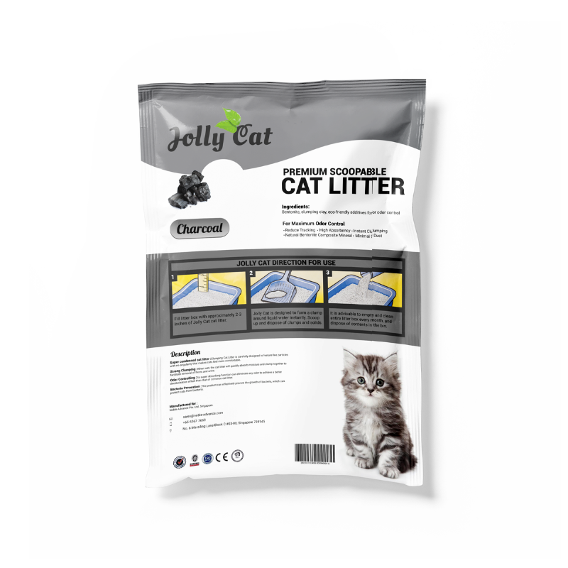 [Pack of 2] Jollycat Bentonite Cat Litter Charcoal - 10L
