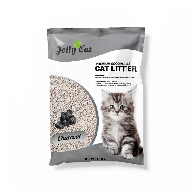 [Pack of 2] Jollycat Bentonite Cat Litter Charcoal - 10L