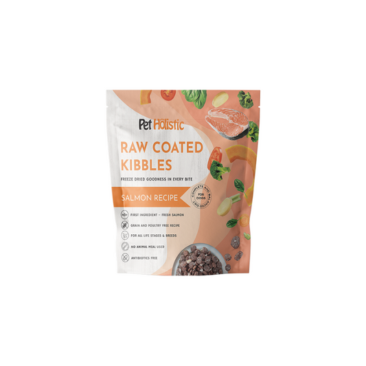 Pet Holistic Grain Free Raw Coated Salmon Kibbles for Dogs - 1.8kg