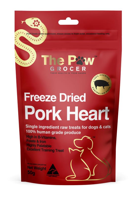 The Paw Grocer Limited CNY Pork Heart Freeze Dried 50g
