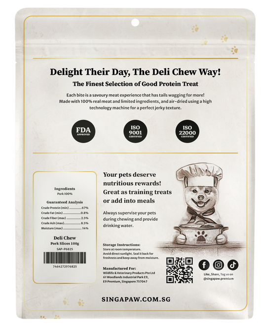 SingAPaw Deli Chew Pork Slices