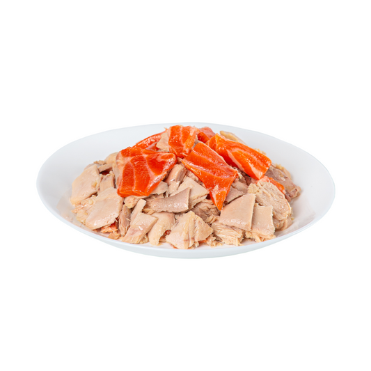 Pramy Sterilized Tuna Meat Topping Salmon in Jelly for Adult Cat - 70g