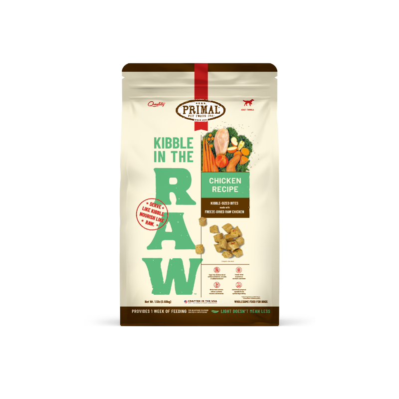 Primal Freeze Dried Kibble In The Raw Food For Dogs - Chicken (1.5 lb)