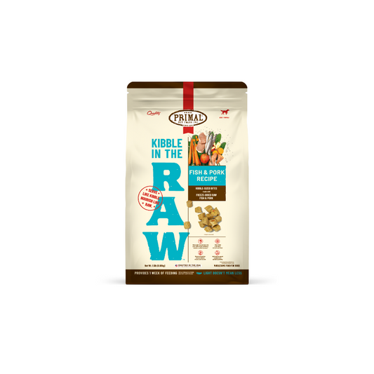 Primal Freeze Dried Kibble In The Raw Food For Dogs - Fish and Pork (1.5 lb)