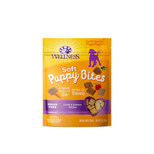 Wellness Puppy Bites Soft Lamb & Salmon Recipe Dog Treats 3oz