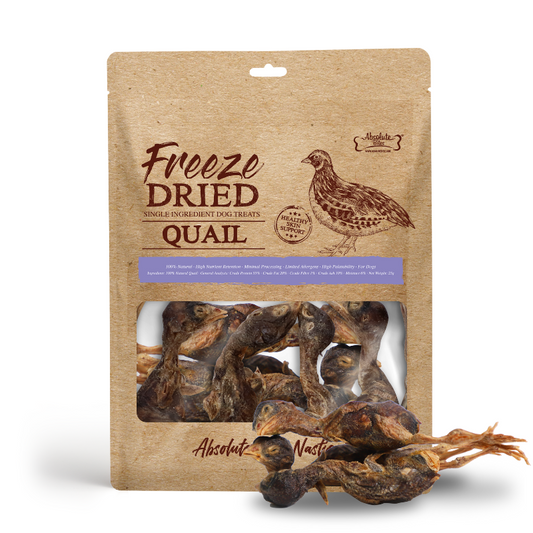 Absolute Bites Single Ingredient Freeze Dried Treats - Quail (25g)