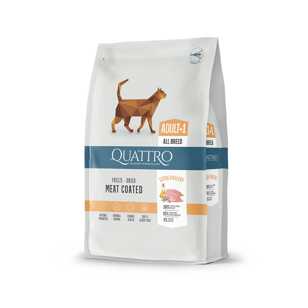 Quattro Adult All Breed Dry Cat Food - Poultry