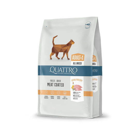 Quattro Adult All Breed Dry Cat Food - Poultry
