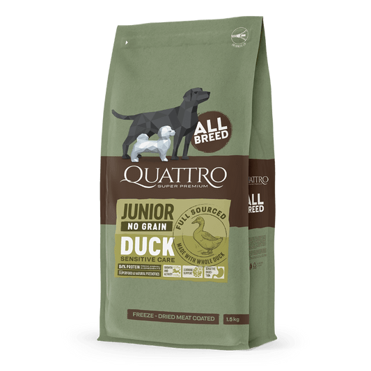 Quattro Adult All Breed No Grain Dry Dog Food - Duck