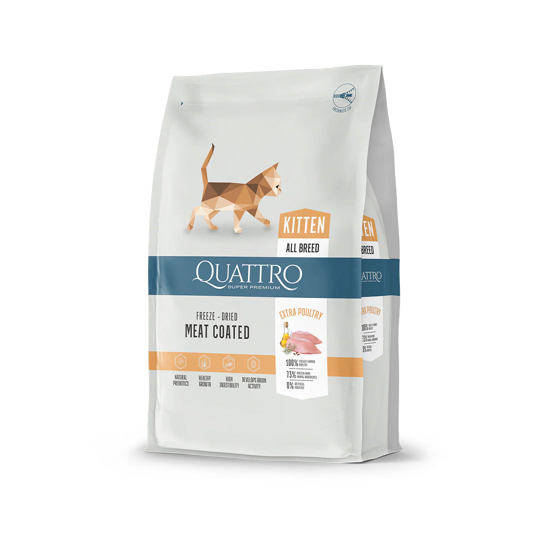 Quattro Kitten All Breed Dry Cat Food - Poultry (1.5KG)