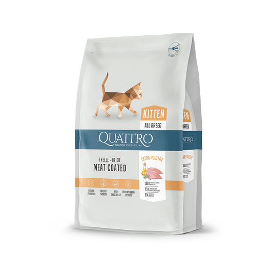 Quattro Kitten All Breed Dry Cat Food - Poultry (1.5KG)